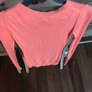 Express Sweaters - Coral longsleeve sweater Express Sweaters - Coral longsleeve sweater
